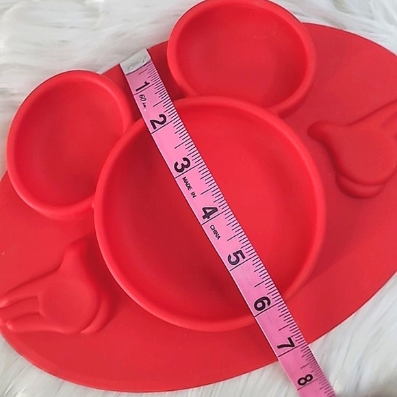 Disney The First Years Mickey Mouse Silicone Sectioned Plate & Placemat Red - Picture 9 of 9